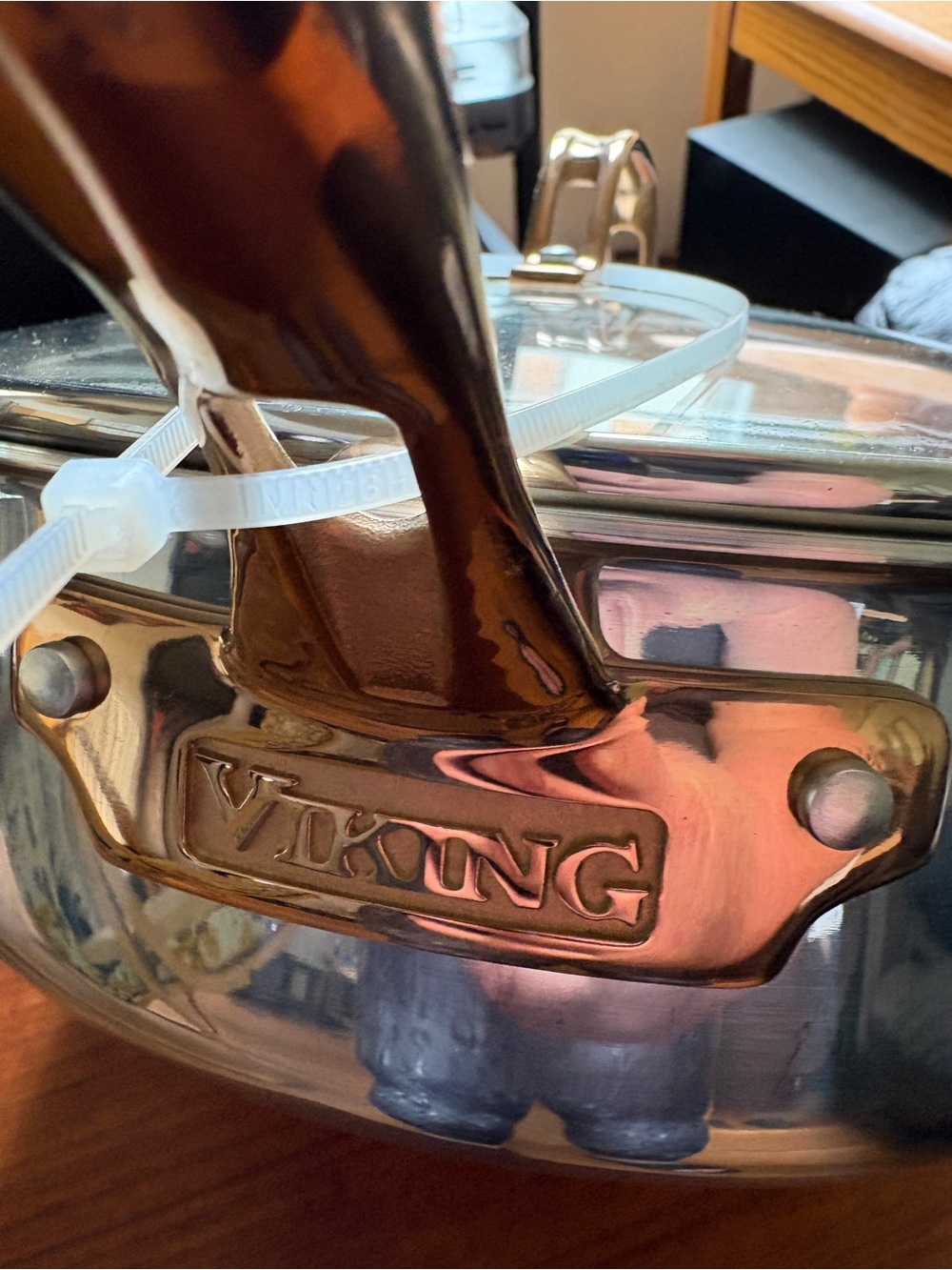NWT- Viking 5 Quart Stainless Steel Sauté Pan with Copper Handle